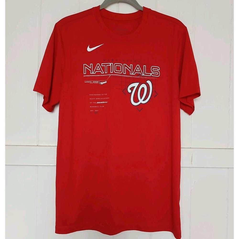 MLB Washington Nationals Nike T-Shirt Men's‎ Medium Red Athletic Short Sleeve